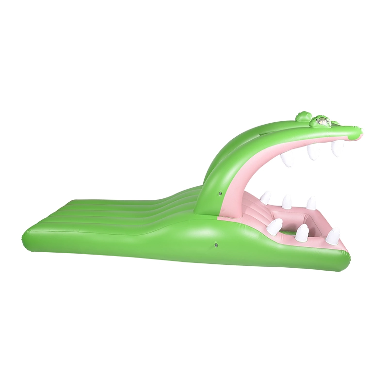 Factory Supply Crocodile Inflatable Swimming Pool Floats PVC Thickened Pool Floating Row