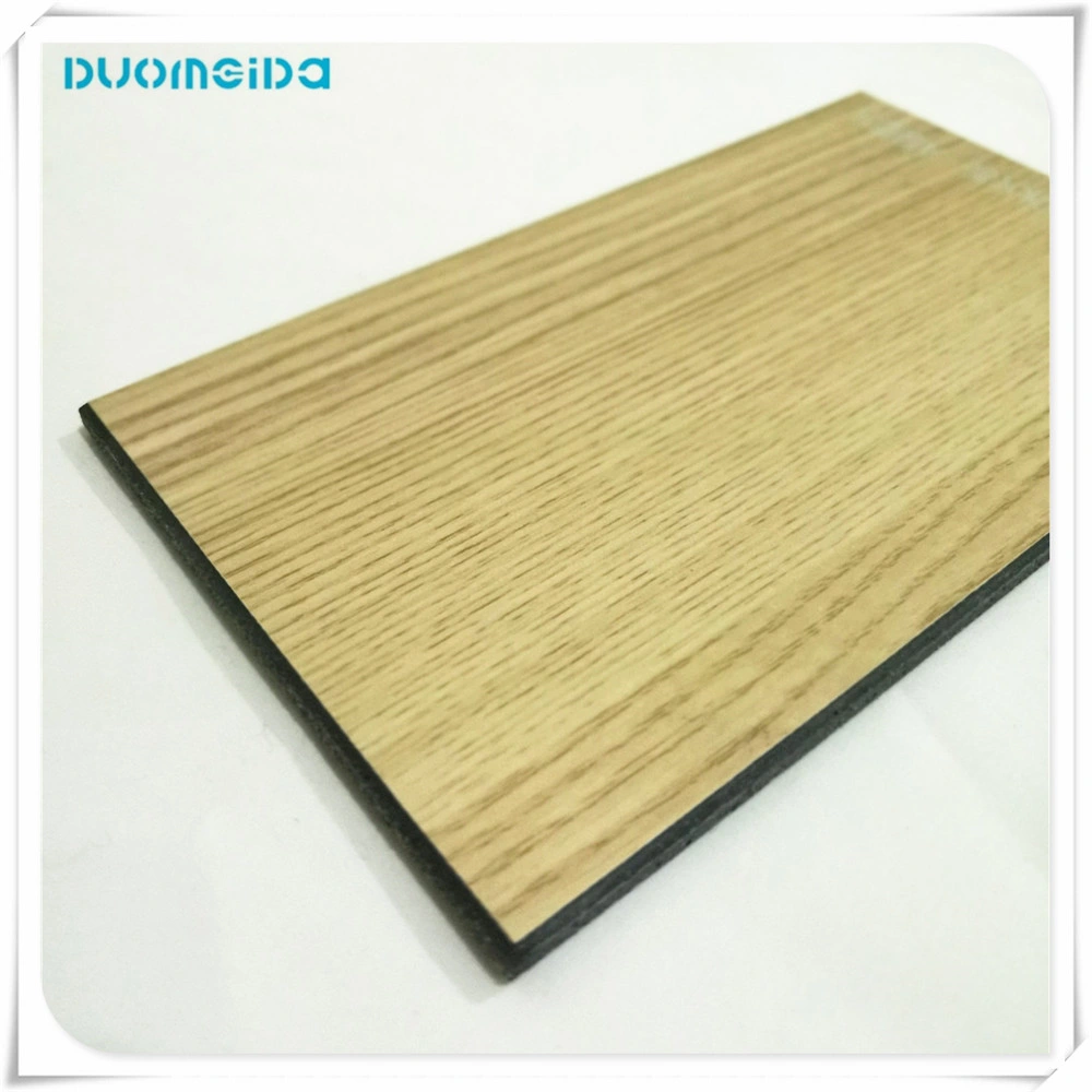 Material de la pared de aluminio ignífugo MGO hojas de aluminio color madera/Panel Compuesto de Aluminio