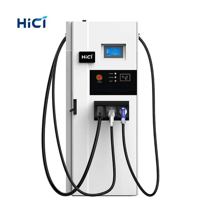 IEC 62196 MARCAÇÃO 60kw/120kw/180kw veículo eléctrico da Estação de Carga DC AC Carregador Veicular com 3 fuzis a CAC2 Chademo Tipo 2 Carregador DC