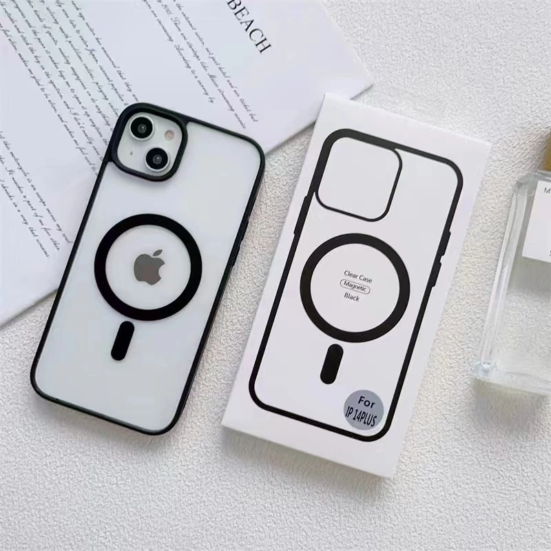 Newest Cover Transparent TPU Camera Protector Magnetic Phone Case for iPhone 15 14 PRO Max 13 12 11 Magsafe Clear Casess