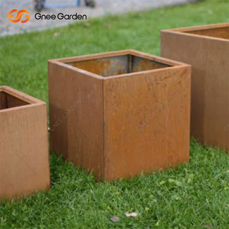 Rusty Garden Planter Corten Steel Flower Pot