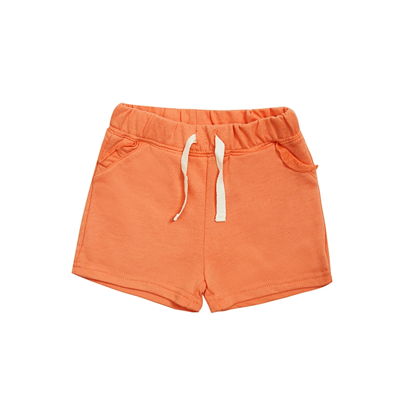 Shorts pour bébés et enfants filles avec logo personnalisé en coton éponge français, taille élastique avec cordons de serrage. Shorts pour tout-petits et enfants filles.