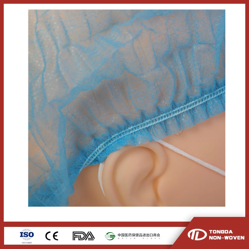 Surgical Disposable Hair Net Medical Clip Caps Non Woven Head Cover