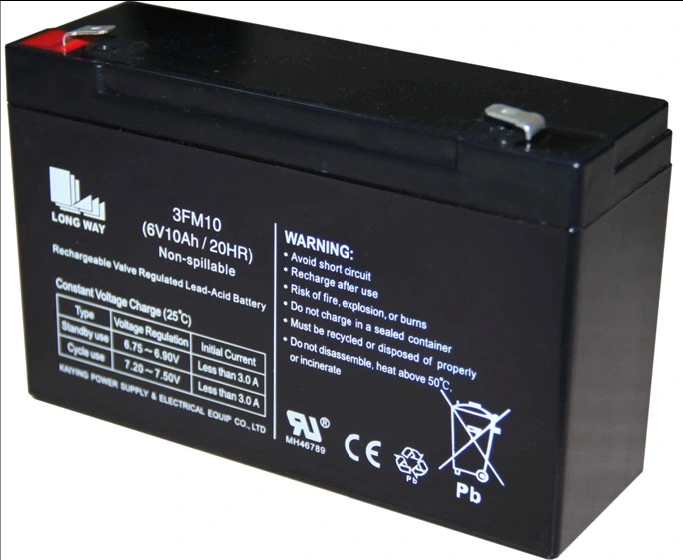 6V Alarm Power Emergency Rechargeable Sealed VRLA Battery