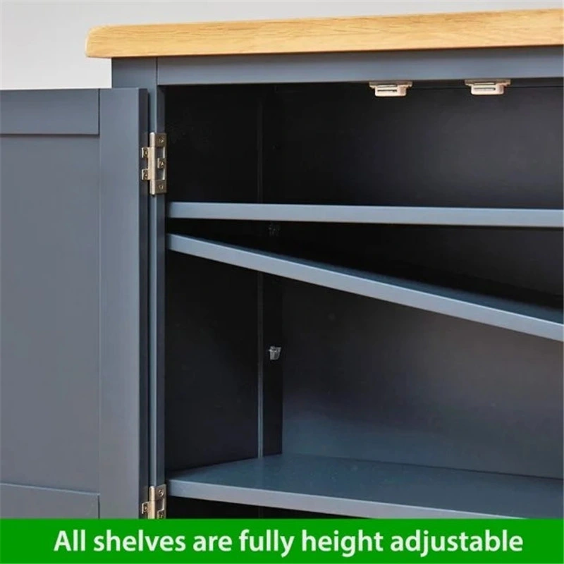 Wholesale/Supplier Solid Oak Grey Painted Large Shoes Storage Cupboard Home Furniture Shoe Rack