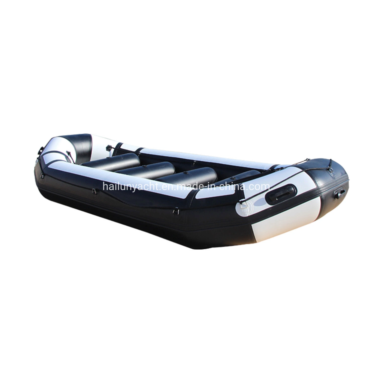  Bateau de jeu gonflable avec radeau de sauvetage à plancher gonflable en PVC pour 10 personnes, idéal pour les activités nautiques en eau vive, la pêche et la dérive. 