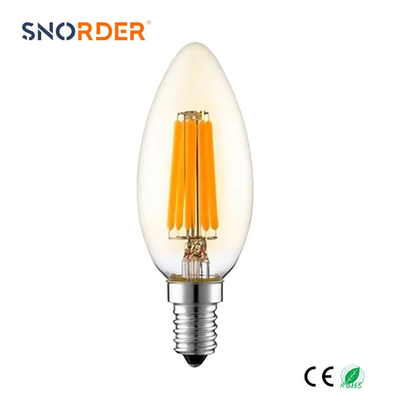 Лампа накаливания с неDimmable LED, 4 Вт, 2500 к, янтарный корпус, 35*97 мм Драйвер Lliear IC