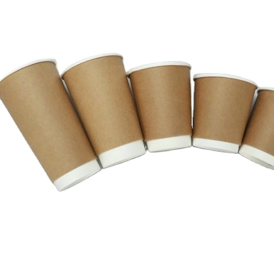 4 8 12 16 20 Oz Custom Wholesale Disposable Single Double Ripple Wall Mug Paper Cup Beverage Bubble Boba Milk Tea Coffee Cups for Hot and Cold Drinks with Lids