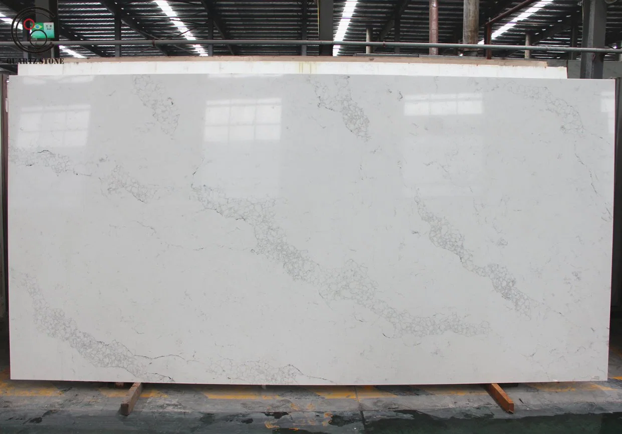 Ice White Galaxy Quartz Slab Countertop