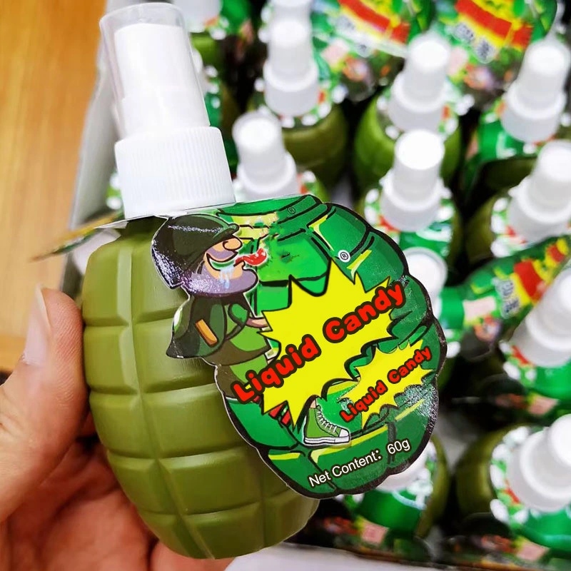 New Pattern Grenade Spray Mouth Spray Candy Spray Drink Grenade Toy Nozzle Candy Creative Liquid Candy