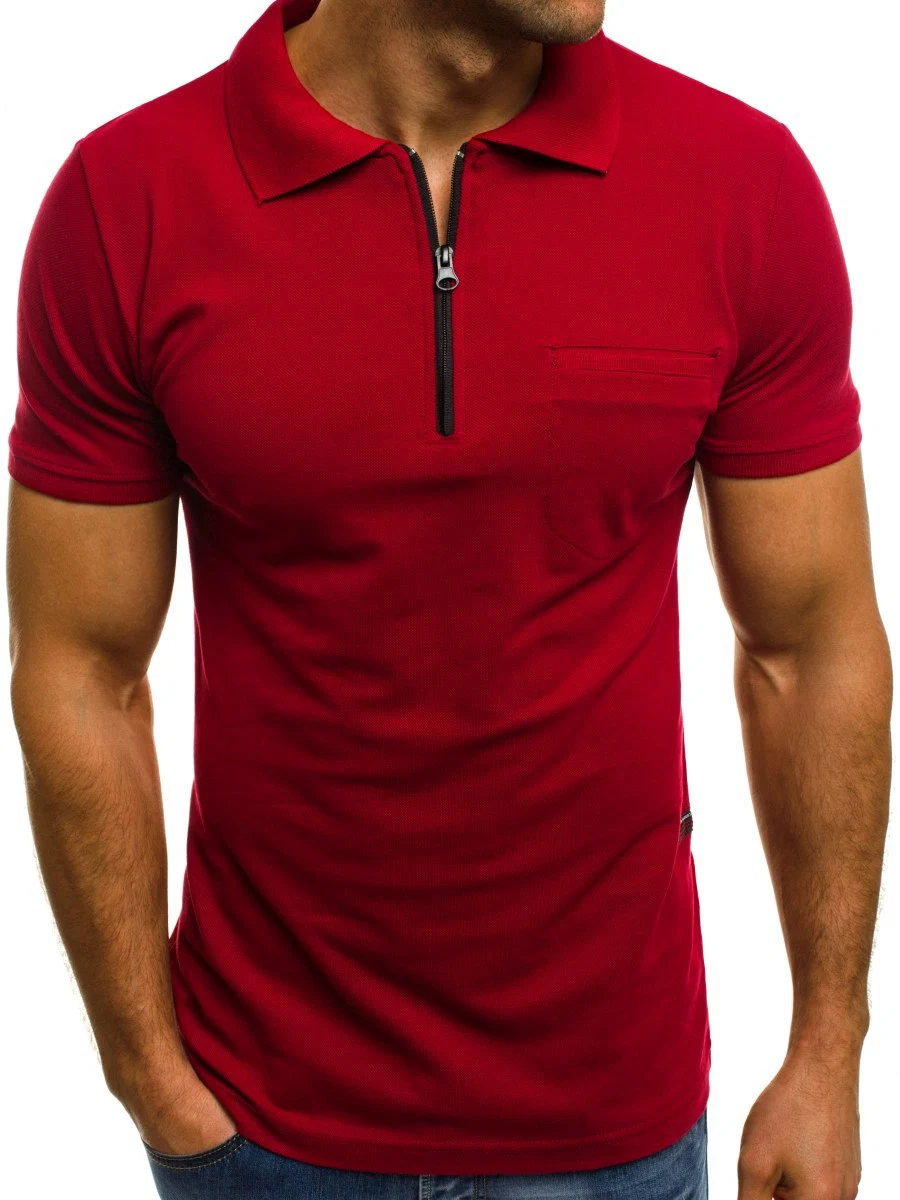 Wholesale/Supplier Men Polo Shirt Short Sleeve Shirts Golf Polo Clothing Summer Streetwear Casual Fashion Zipper Tops