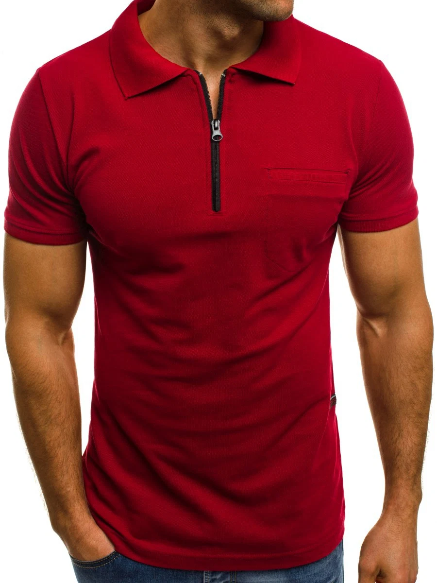 Großhandel/Lieferant Herren Polo-Shirt Kurzarm Shirts Golf Polo Kleidung Sommer Streetwear Casual Fashion Zipper Tops