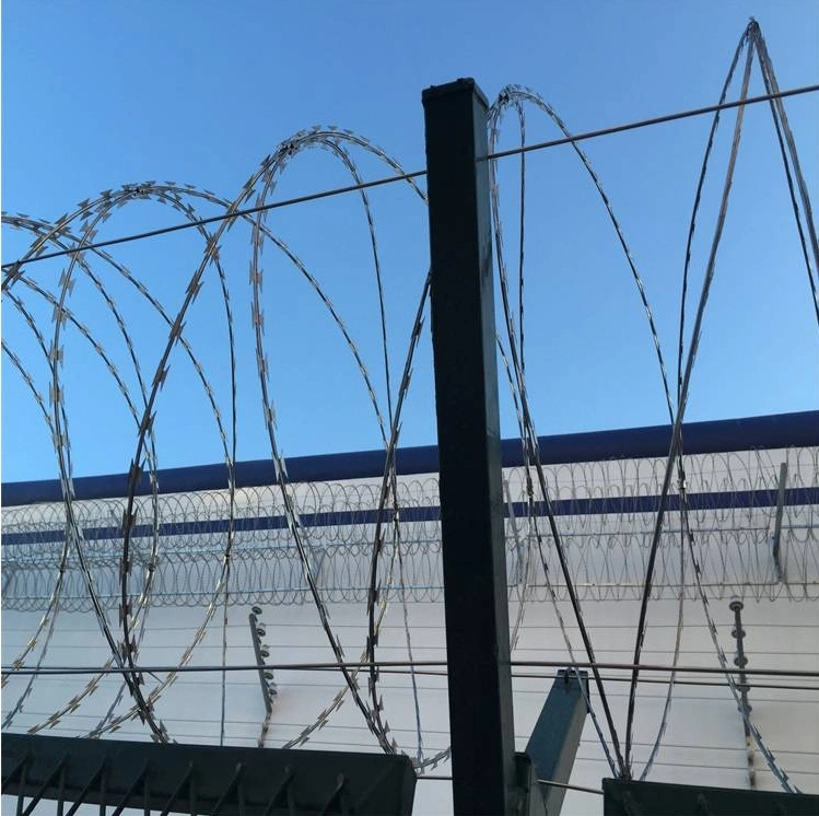 Razor Wire for Wire Fencing - Galvanized Steel Wire Alternative to Barbed Wire and Concertina Wire - Double Spiral - Useful Protection for Garden Building
