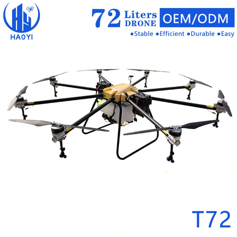 75kg Nutzlast Schwerlast Crop Drohne große Fernbedienung UAV T72 große landwirtschaftliche Spritzdrohne