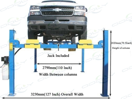 CE Approved Four Post Car Lift for Tyre Service Shop