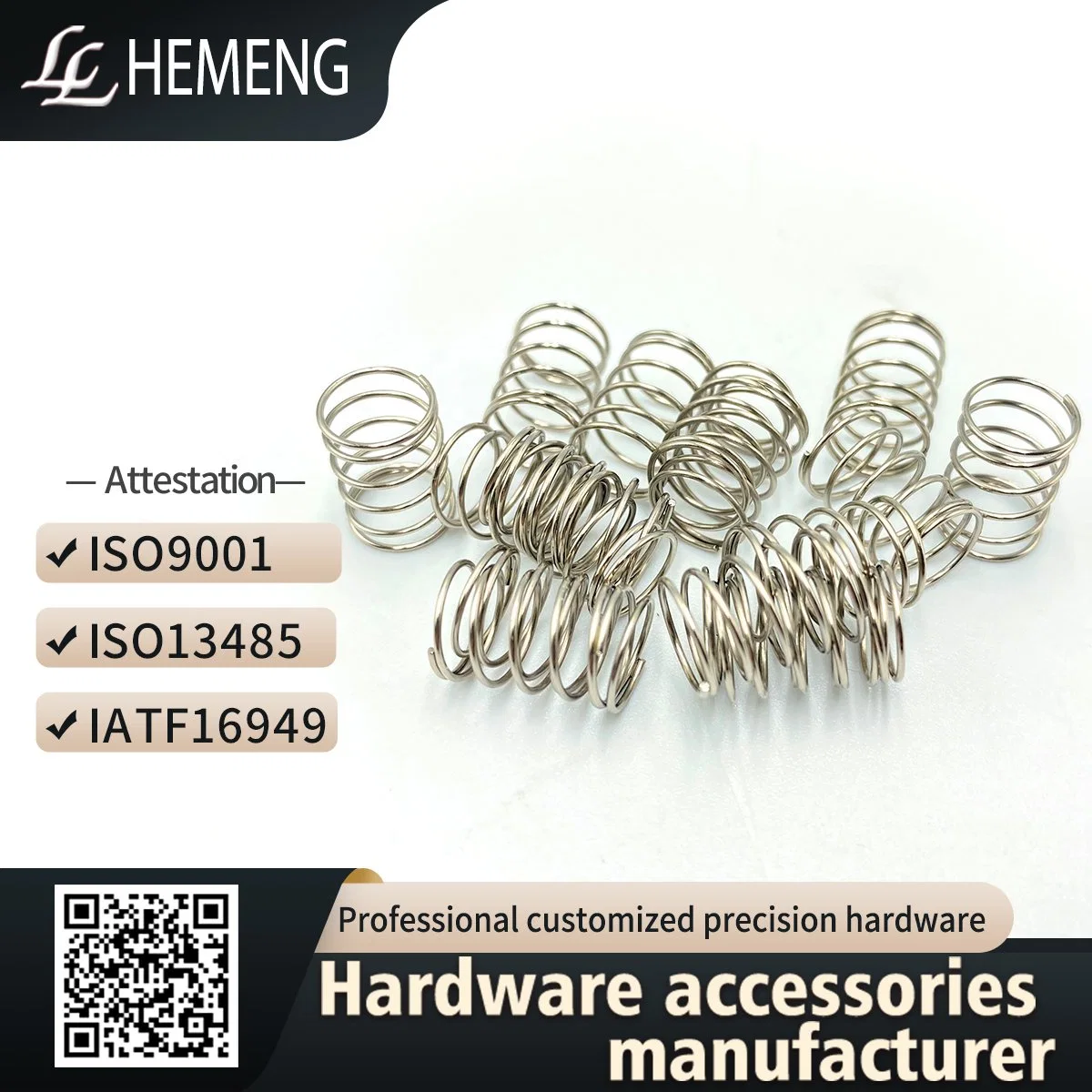 Factory Direct Customized Pressure Coil Metal Stainless Steel Compression Springs (ISO9001/IATF16949)