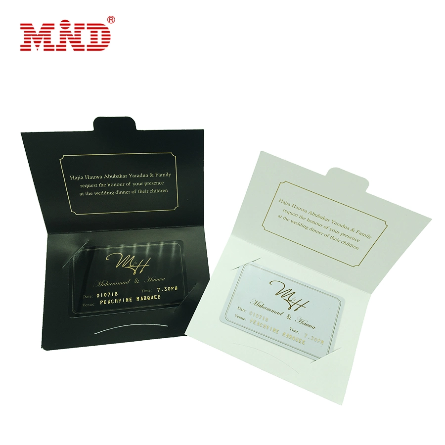 Luxuriously Wedding Invitation Printed Plastic Card with Personalized Customization PVC Card