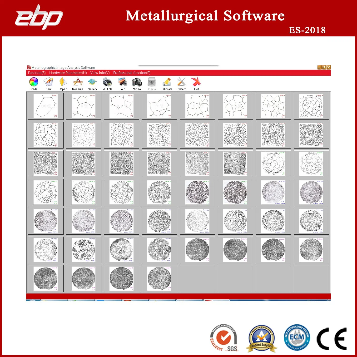 Metallographic Microscope Image Analysis Software Es-2018