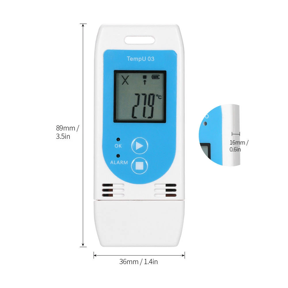 Mini registrador digital de temperatura USB almacén de datos de humedad fría