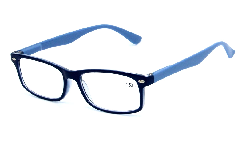 Classic Style Rectangular Frame with Studs Custom Logo Spring Hinges Reading Glasses