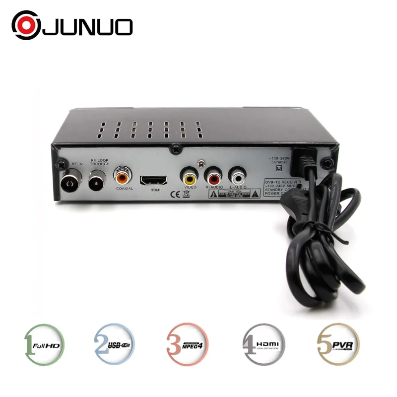 Factory Direct Sale Mini Plastic Digital DVB T2 Converter Box for Analog TV