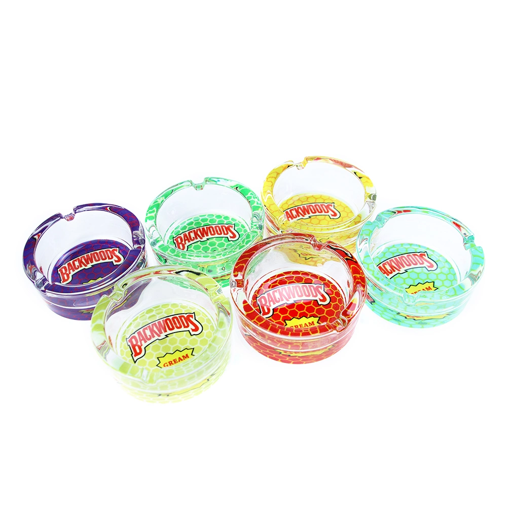 Wholesale Popular Personalized Hotel Ashtray Bedazzled Round Party Glass Cigar Ashtray