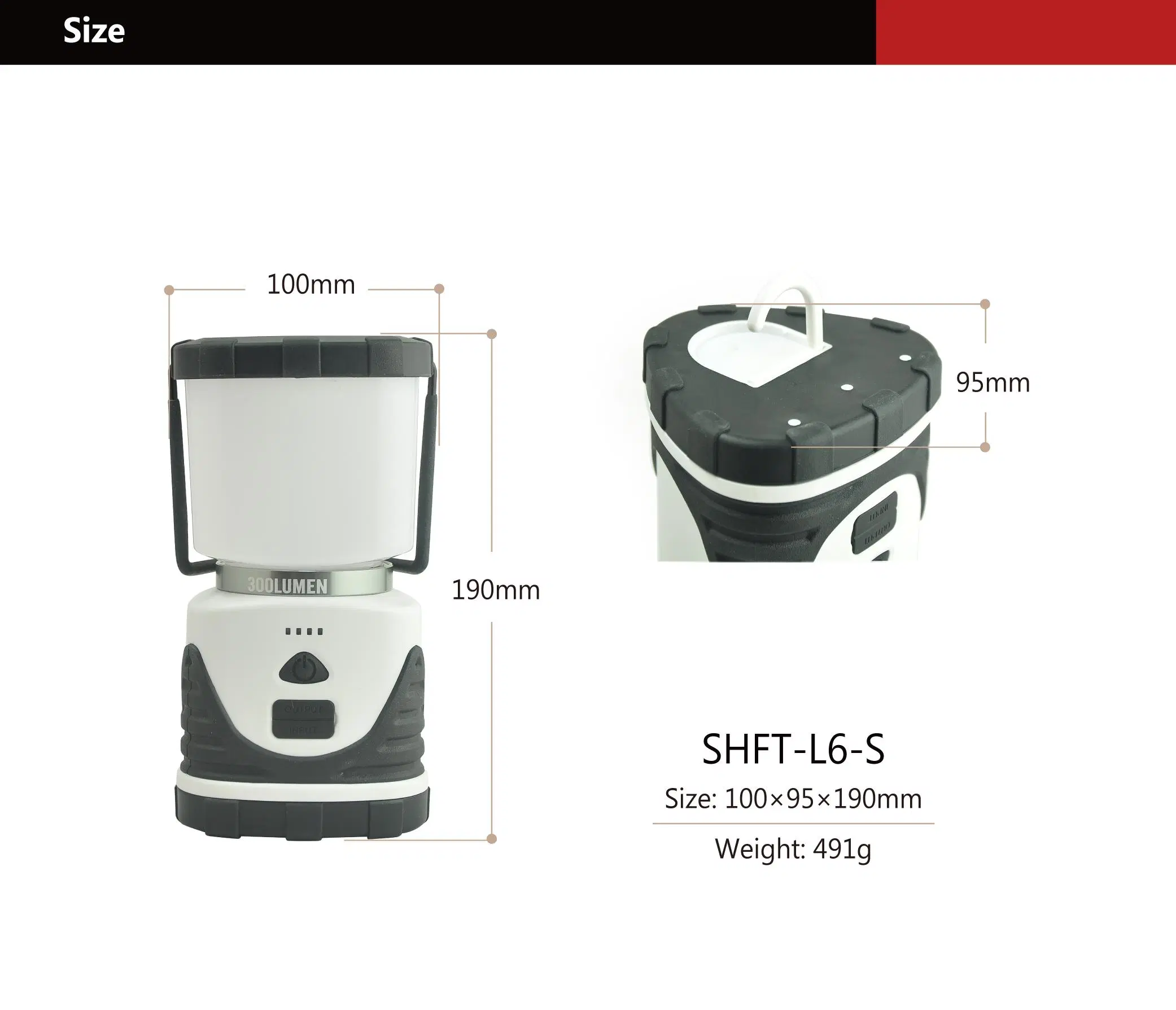 La luz de entrada y salida USB recargable para acampar de la luz de la carpa al aire libre