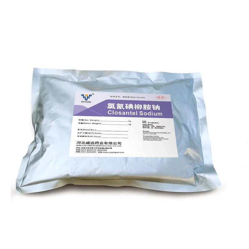 High Purity Closantel Sodium CAS 61438-64-0 Pharmaceutical API for Veterinary Comply Ep Bp Pharmacopoeia