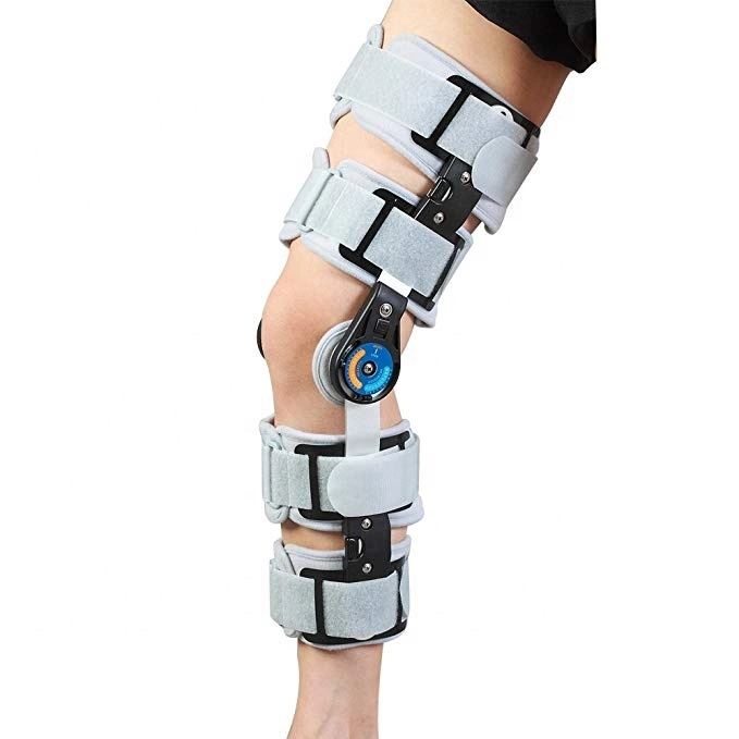 Experienced Medical Orthoprdic Angle Adjustable Post Op ROM Hinge Knee Brace / Knee Support