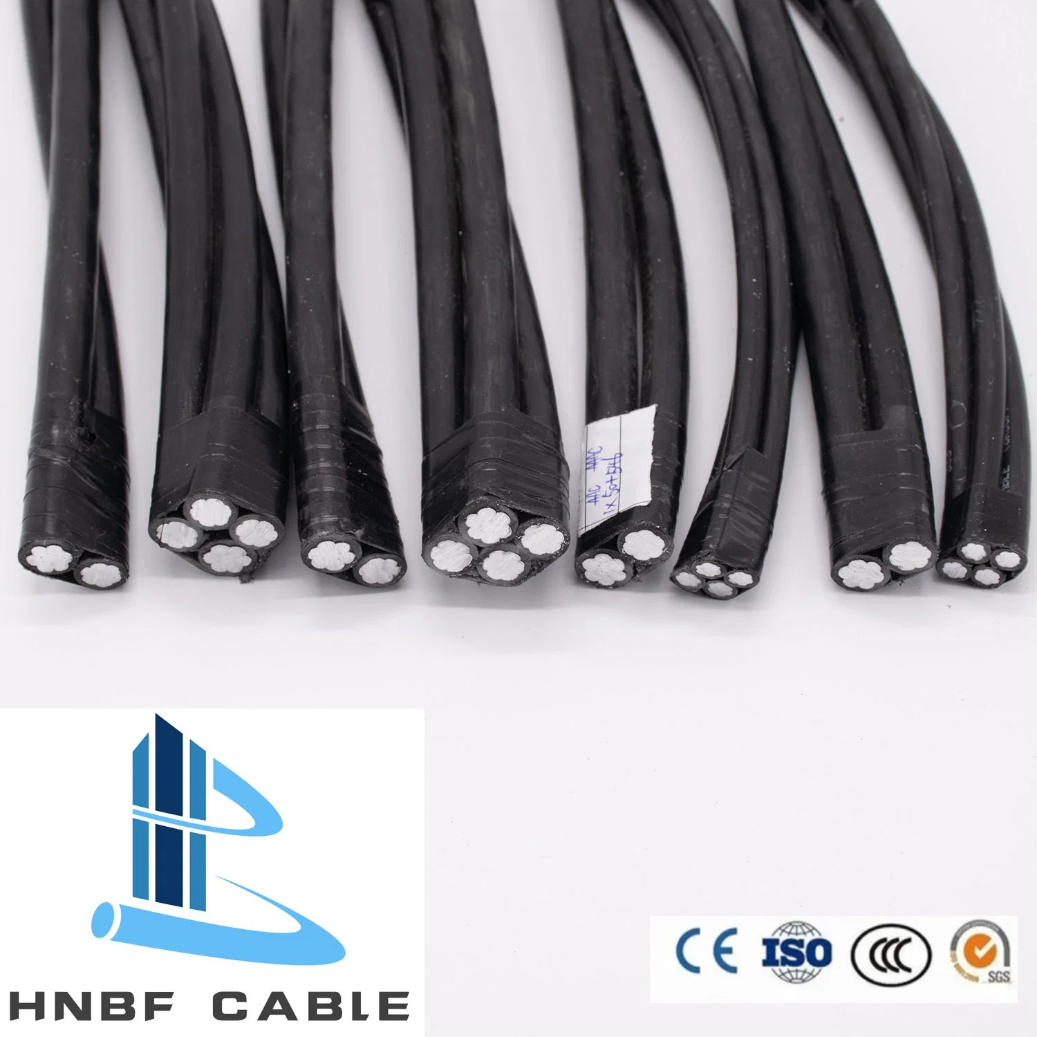 El conductor de aluminio 2AWG 4AWG 6 AWG techo aislante XLPE Cable ABC