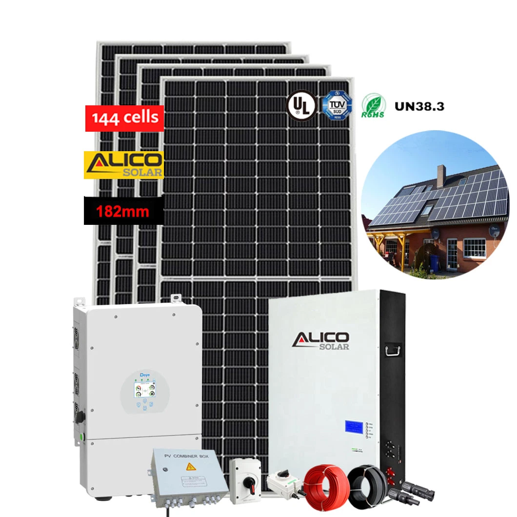 Wholesale/Supplier 5kw 6kw 10kw Hybrid Solar Power System Home 6000W Complete Solar Photovoltaic Kit