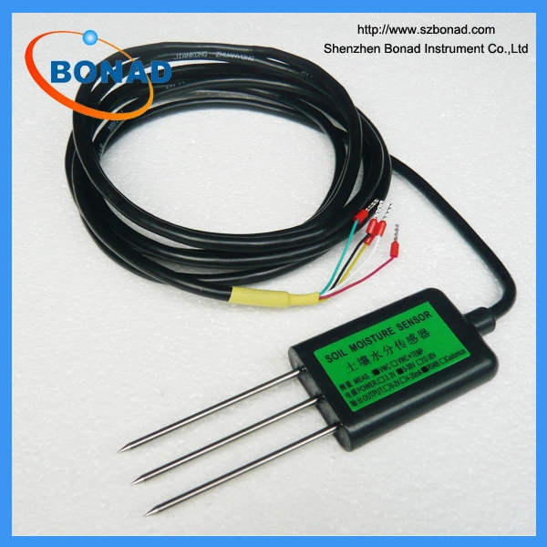 Prueba rápida de la humedad del suelo y sensor de temperatura con la cabeza de la sonda de 3