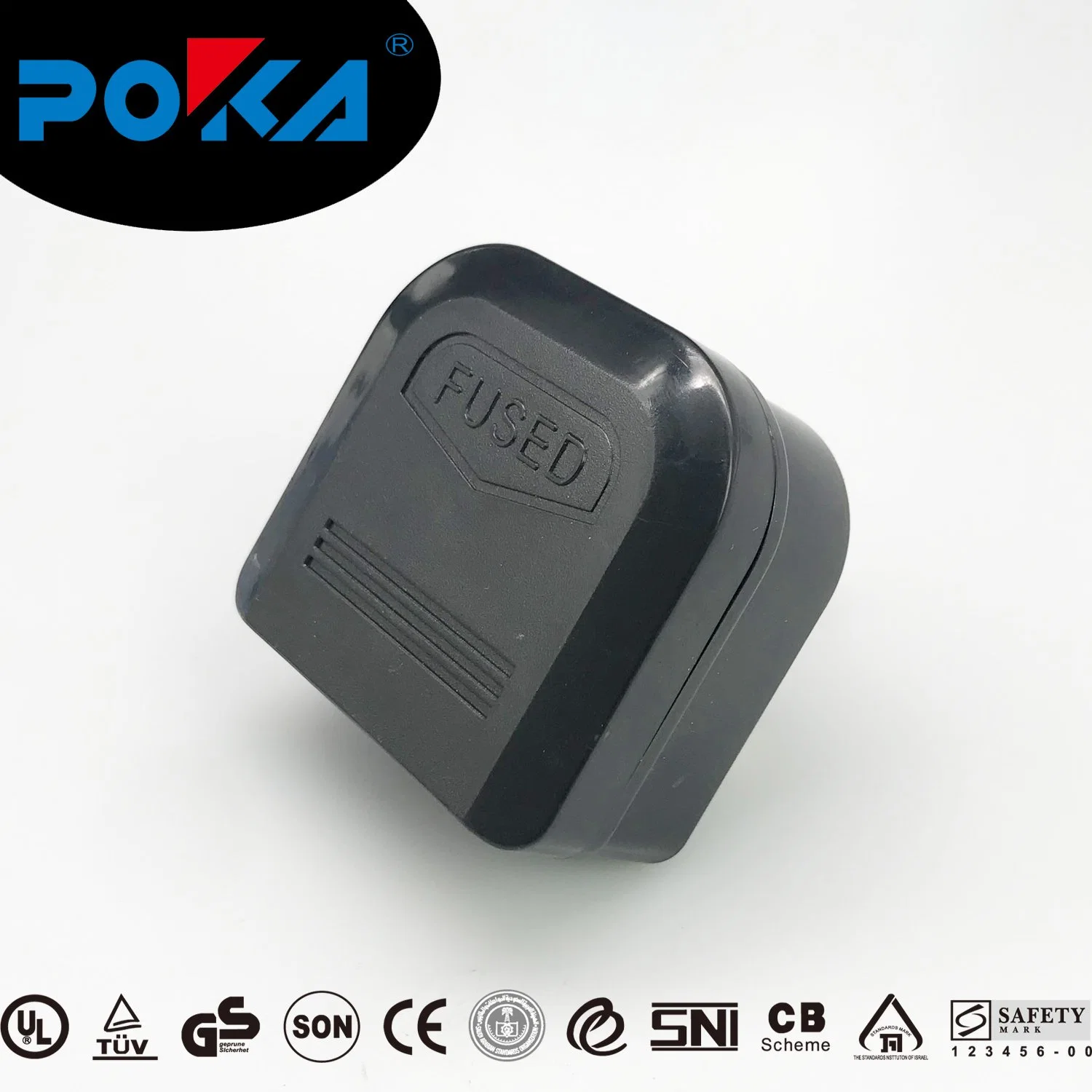 UK 3 Pin to EU 2 Round Pin Power Adapter