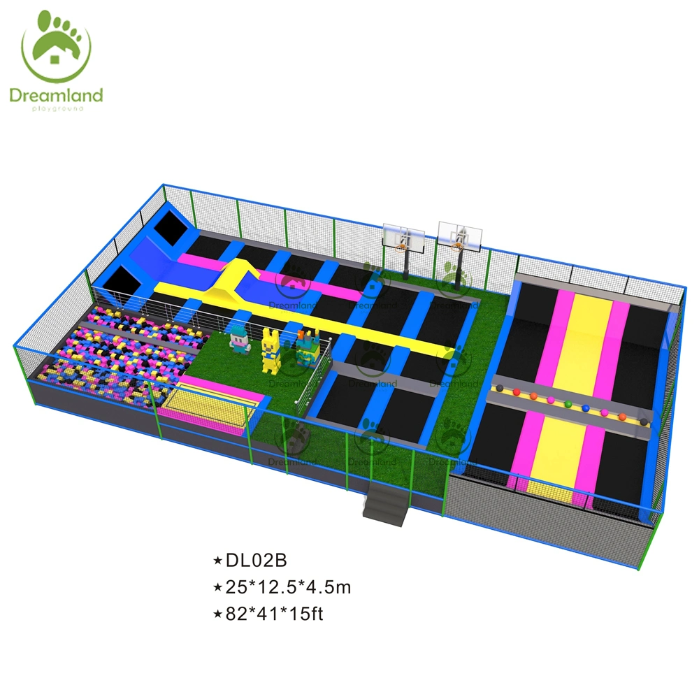 Commercial Kids Indoor Customized Parkour Trampoline with Adults Trampoline Adventure Park