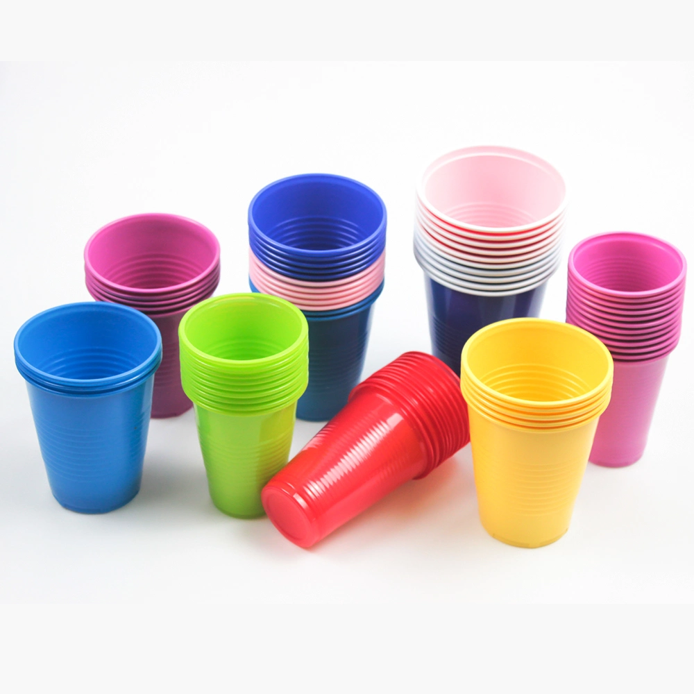 Disposable Plastic Tableware PP Plastic Cup 5oz to 7oz Hot Cold Cup Party Colored Drinking Hospital Cups PP with Logo