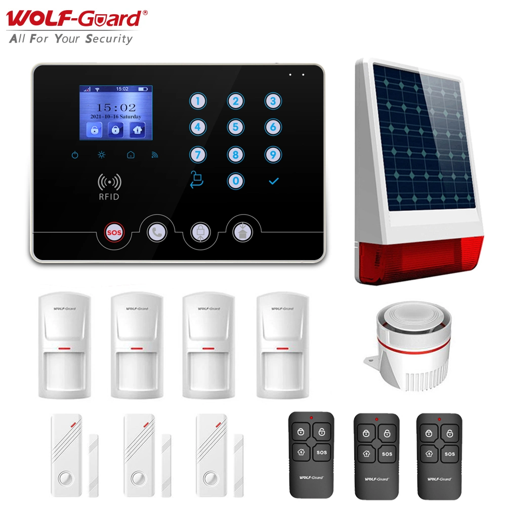 Wolfguard Smartlife Tuya 4G GSM WiFi alarma inteligente sistema de Tuya, la seguridad del hogar