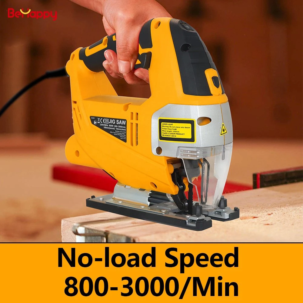 Behappy Rofession Level 65mm 600W Electricjig Saw Machine for Wood Cutting