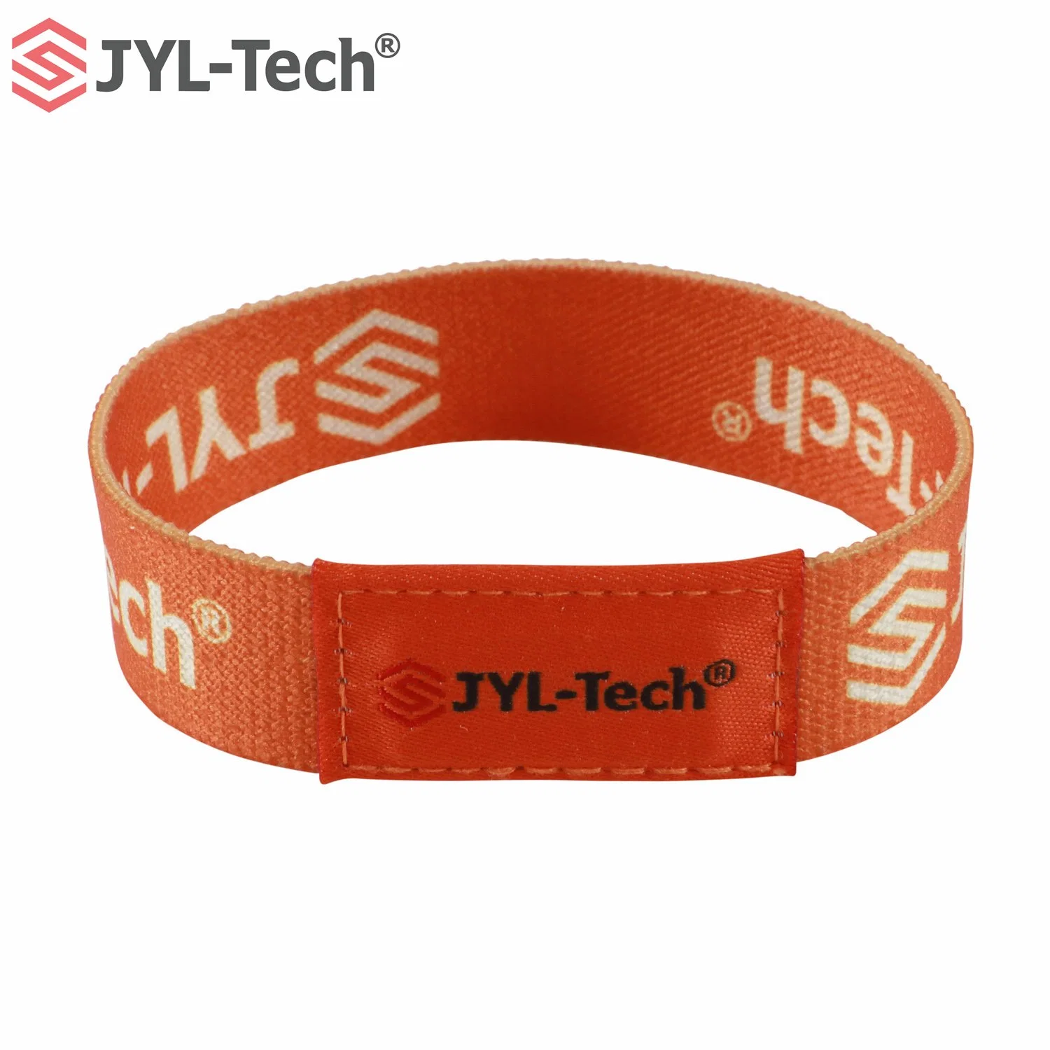 Custom Heat Transfer RFID Elastic Fabric Wristband Bracelet for Event