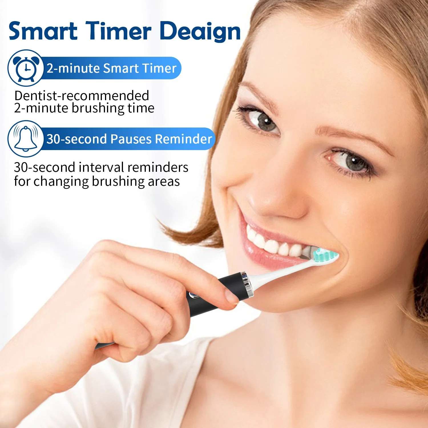 Home Daily Use Teeth Whitening Ultrasonic Electric Toothbrush with FDA Certification