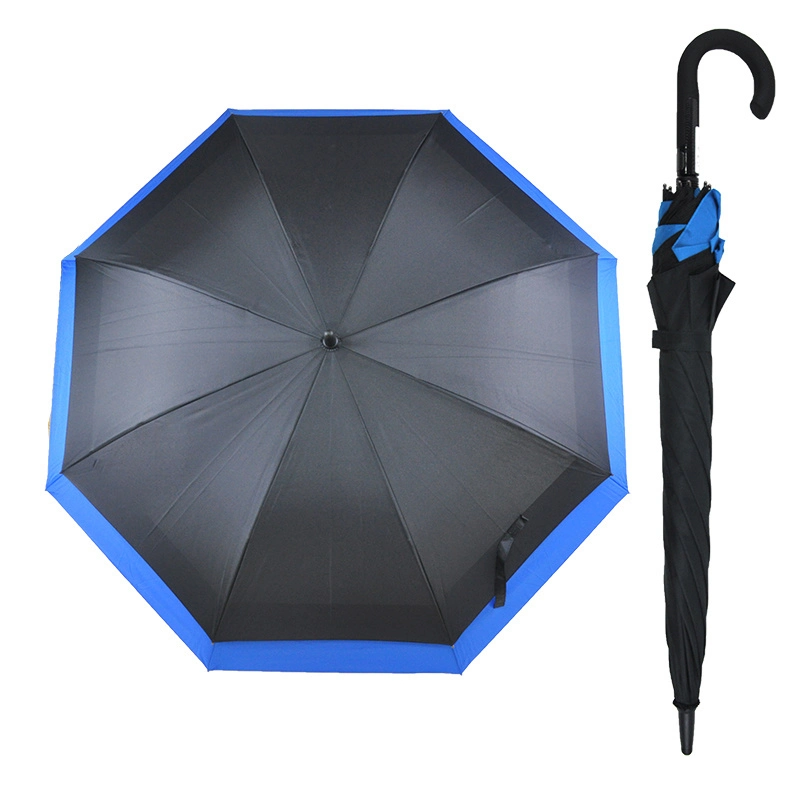 Oversize Double Canopy Vented Windproof Automatic Open Stick Umbrellas for Men and Women