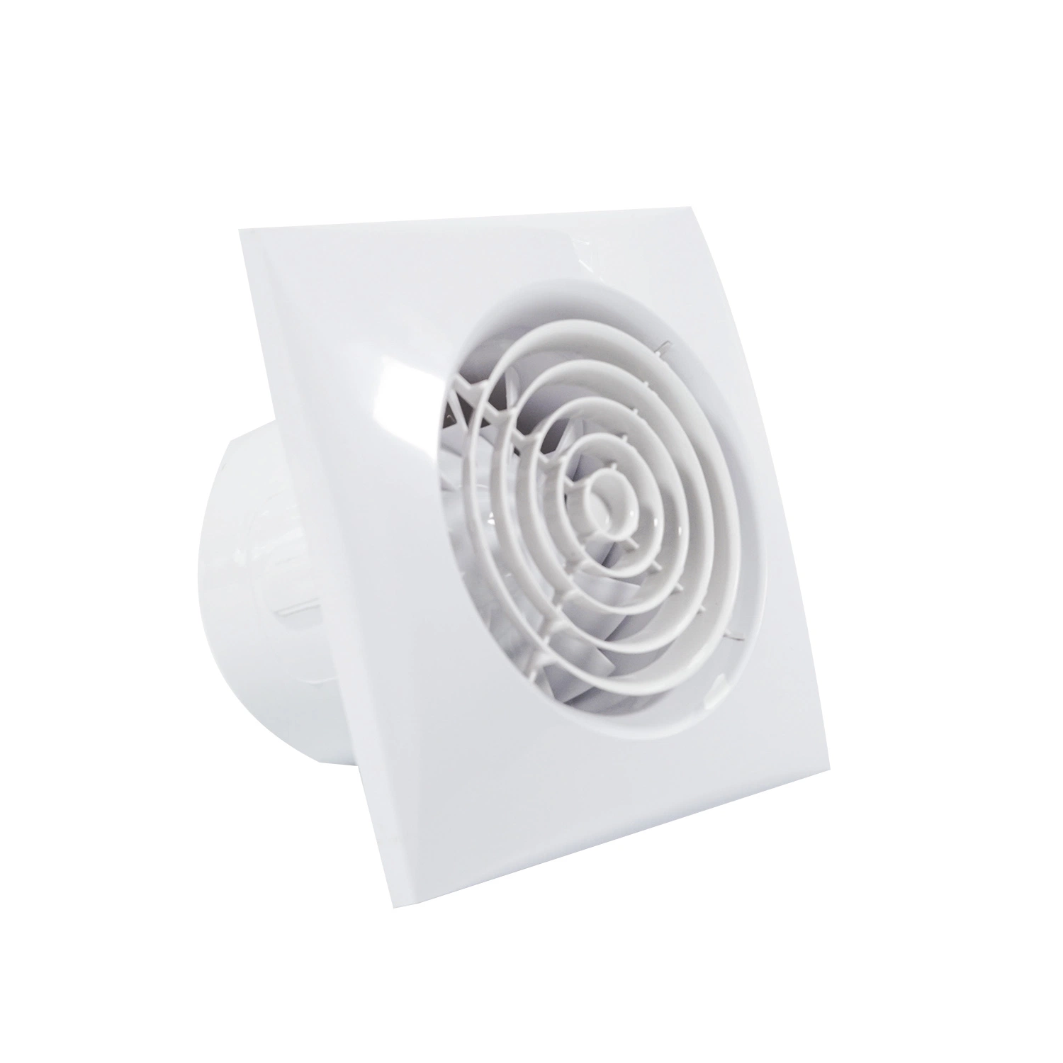 OEM/ ODM Factory Made Design Own 4 6 Inch Plastic Square Ventilation Kitchen Low Noise Wall Exhaust Fan with LED Light