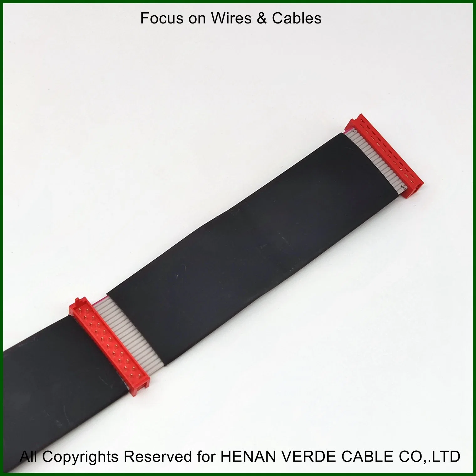 Factory Direct Customized 24 Pin Ribbon Cable with Red IDC Connectors