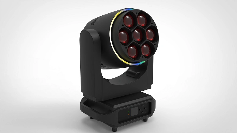 Stroboscope Zoom scène lumière de tête mobile 7X40W