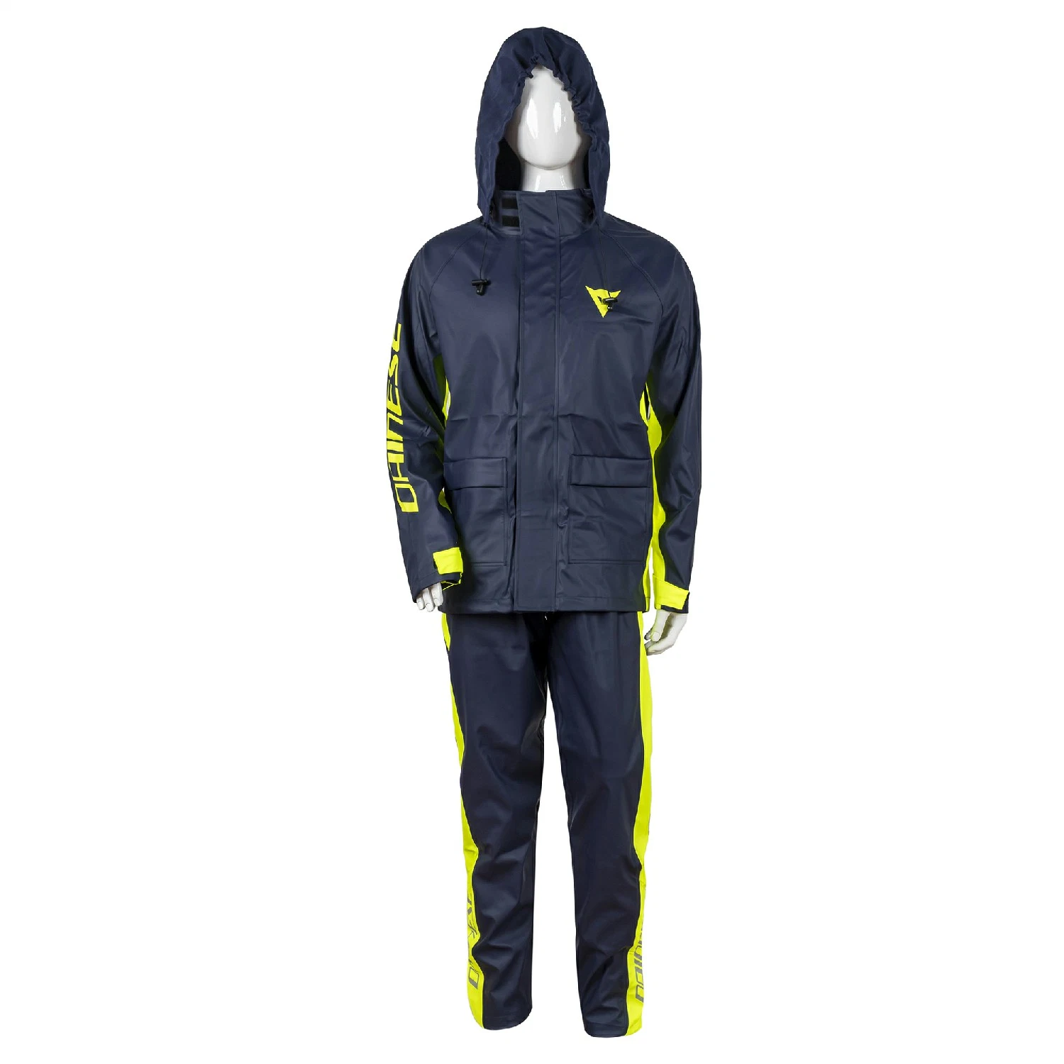 Resguardo de chuva de PU Motociclo Impermeável Andar Raincoat+Chuva Pants fardas de trabalho e uniformes