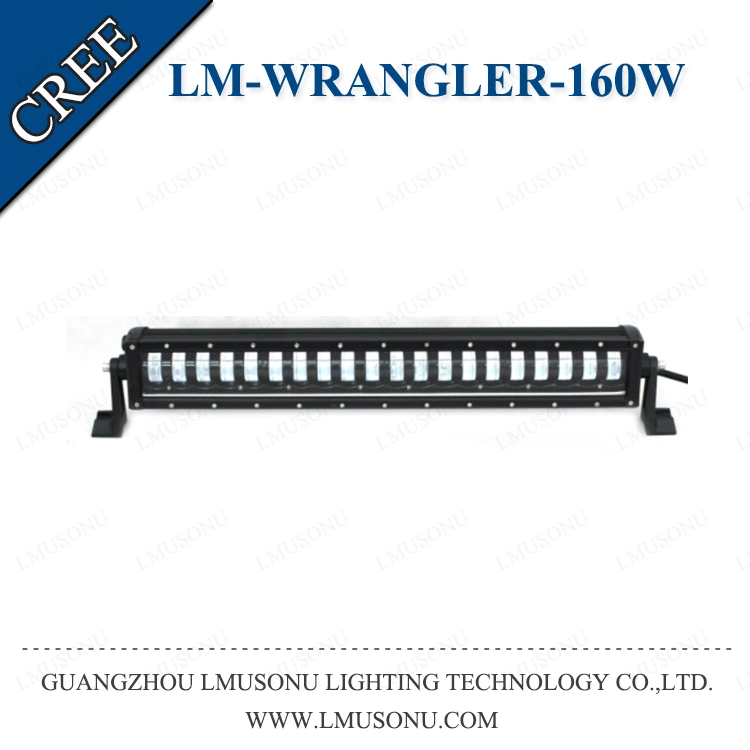 4X4 Accessories Offroad Jeep Wrangler LED Light Bar CREE White 160W 25 Inch Waterproof IP67