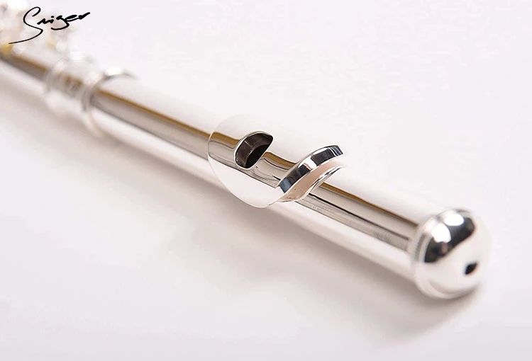 Wholesale/Supplier Musical Instruments Silver Plated Flute with Leather Case