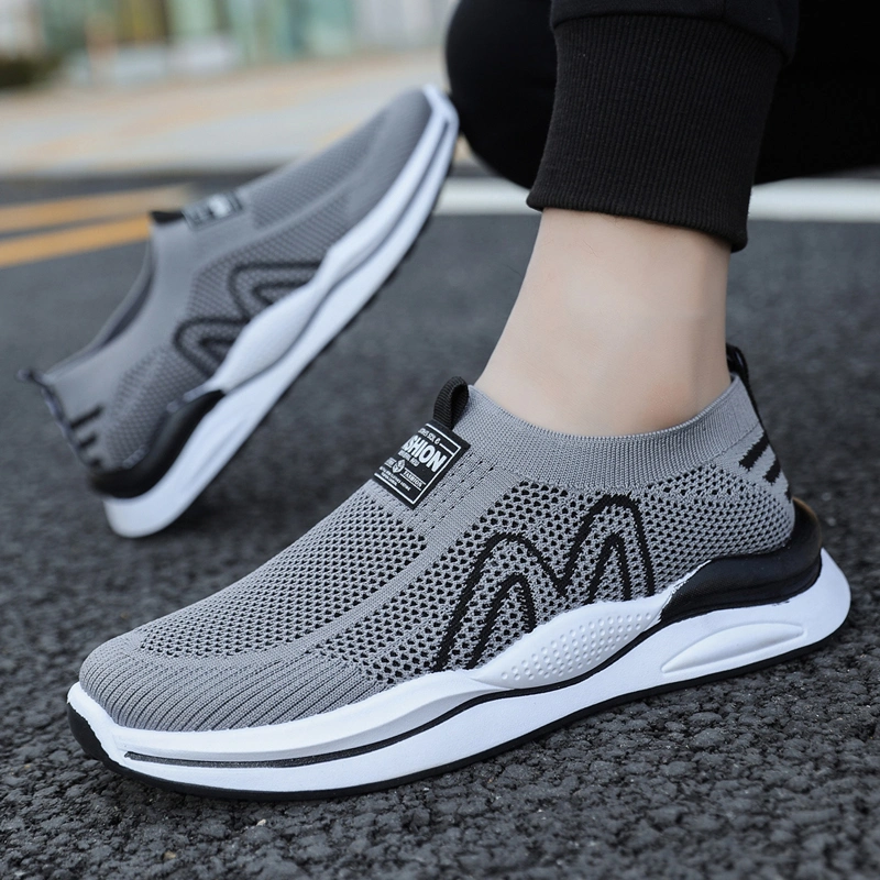 China Heydima Schuhe Lieferant atmungsaktive Slip auf Walking Sneaker Männer Mode Freizeitschuhe Personalisieren Logo Bestellen Run Zapatillas für Mann