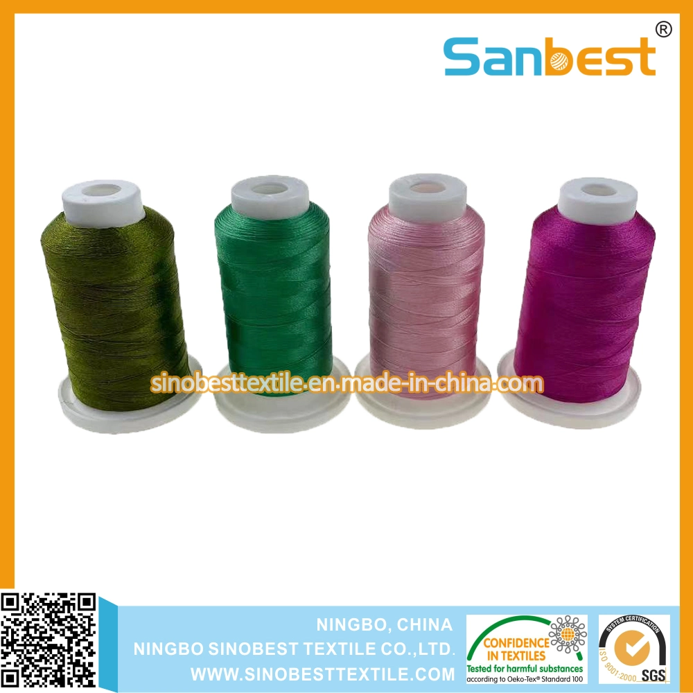 1000m Rayon Embroidery Thread on Small Reel by Chinese Factory