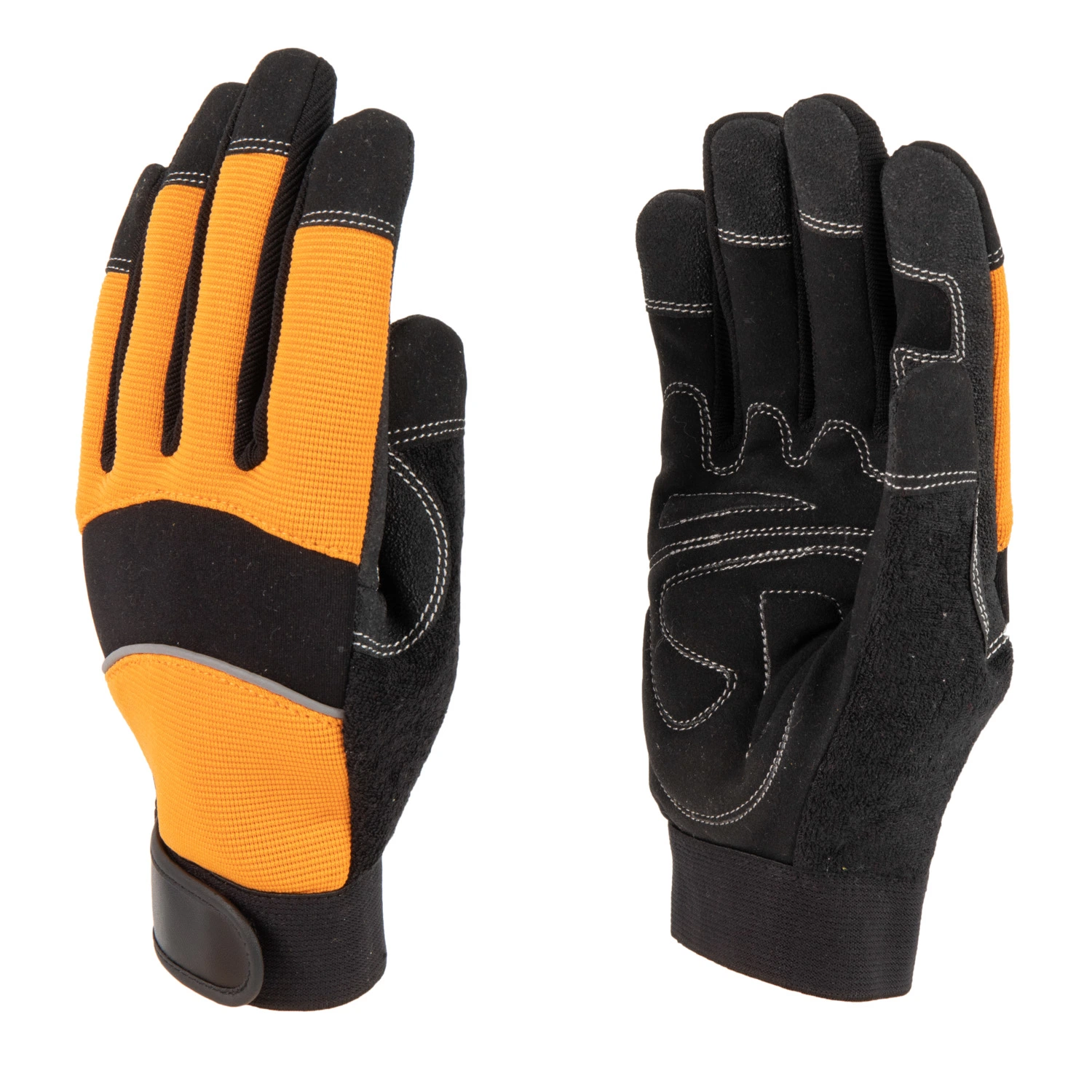 Micro Fiber Padded Palm Anti- Slip Patch Palm & Fingers Mechanic Glove