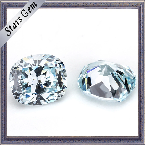 High Quality Cushion Cut Light Blue CZ Stone for Jewelry